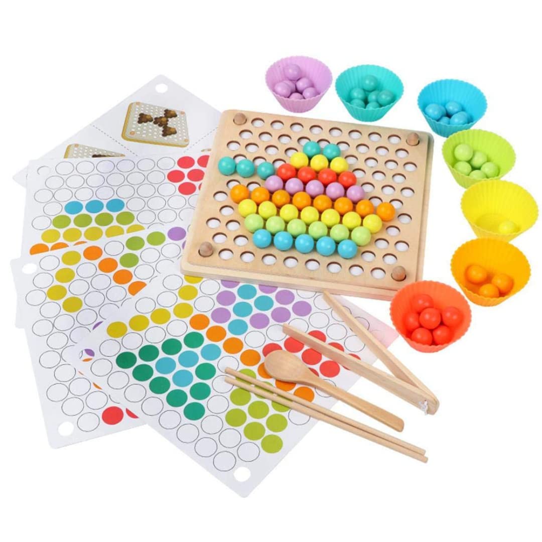 Bead holder game/colour sorting Montessori game